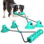 SOLIFEGOBLE Double Suction Cup Dog Toy, Pet Molar Bite Toy with Serrated Molar Stick