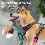 PoyPet No Pull Dog Harness, Reflective Vest Harness with 2 Leash Attachments and Easy Control Handle for Small Medium Large Dog
