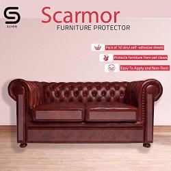 scree Scarmor Furniture Protector- to Furniture from Pets- 10Pcs Self Adhesive Vinyl Included- Protection from Cat & Dog Scratches-Pad Deterrent for Doors, Walls, Upholstery & Mattresses