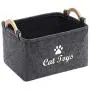 Geyecete CAT Toys Storage Bins - with Wooden Handle, Pet Supplies Storage Basket/Bin Kids Toy Chest Storage Trunk-CAT Geyecete CAT Toys Storage Bins - with Wooden Handle, Pet Supplies Storage Basket/Bin Kids Toy Chest Storage Trunk-CAT