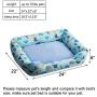 Hollypet Pet Bed for Dog and Cat Rectangle Plush Self-Warming Puppy Sofa Mat Cushion, Blue