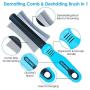 DELOMO Pet Grooming & Deshedding Tool Kit, Dog Deshedding Brush, Safe Nail Clippers for Dogs, Effective Pet Nail Clippers and Trimmer for Dog & Cat with Long & Short Fur