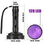 Anipaw Black Light Flashlight, 128 LED 395 nM Ultraviolet Blacklight Flashlights Detector for Dog Urine For Dog/Cat Urine,Dry Stains,Bed Bug, Matching with Pet Odor Eliminator