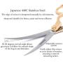 Moontay 6.0'' Professional Curved Pet Grooming Scissor, Dog Cat Grooming Shear/Scissor with Ultra-Light Aeronautical Aluminum Handle, 440C Japanese Stainless Steel Grooming Scissor