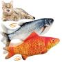 WONDAY Floppy Fish Cat Toy-Interactive Cat Toy-Realistic Plush Simulation Fish Cat Toy-Electric Fish Catnip Toys- Funny Pets Chew Bite Supplies for Cat, Kitty, Puppy, Kitten