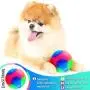 2 Pieces Light Up Dog Balls Large Size LED Glowing Elastic Balls Flashing Molar Ball Dog Light Color Balls Interactive Pet Toys for Cats Dogs Chewing Teeth Cleaning, 2.8 Inch