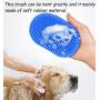 Kwispel 2 Pcs Dog Grooming Brush, Pet Shampoo Brush Dog Bath Grooming Shedding Brush Soothing Massage Rubber Comb with Adjustable Strap for Short Long Haired Dogs and Cats