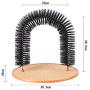 ITODA Cat Arch Self Groomer Massager Toy,Pet Kitten Scratcher Toys Cat Fur Grooming Brush Shedding with Scratch Pad