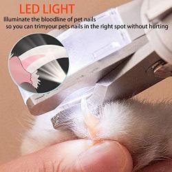 Dog Nail Clippers with Ultra Bright LED Light and Nail Grinder, Valentine’s Day Cats Dogs to Claw Trimming