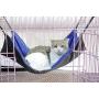 2 Sides Cat Kitty Hammock Hanging Bed Pet Cage Mat - Waterproof Fleece Warm Swing Play Bed for Cat Ferret Rabbit Bunny Small Animal Puppy Cage Hammock