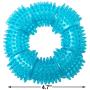 OHMYGODD Dog Chew Toys, Durable Safe Non-toxic Soft Rubber Chew Resistant Dog Toy with Squeaker (Blue Circle)