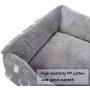 Hollypet Printed Flannel Rectangle Plush Dog Cat Bed Self-Warming Pet Bed, Gray Antlers
