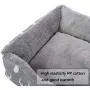 Hollypet Printed Flannel Rectangle Plush Dog Cat Bed Self-Warming Pet Bed, Gray Antlers Hollypet Printed Flannel Rectangle Plush Dog Cat Bed Self-Warming Pet Bed, Gray Antlers