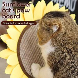 GiftParty Cat Scratching Pad, Sunflower Cat Scratcher Pad for Kitty, Natural Sisal Scratcher Board for Kitten & Cat, Furniture Interactive Activity Play Toy, 14 Inch