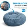 Whiskers & Friends Cat Dog Bed Calming Soft Plush Faux Fur Shag Donut Comfort Cuddler Improve Sleep - Up to 25 Pounds - Gentle Delicate Wash, Air Delicate Dry (Navy-Gray) Whiskers & Friends Cat Dog Bed Calming Soft Plush Faux Fur Shag Donut Comfort Cuddler Improve Sleep - Up to 25 Pounds - Gentle Delicate Wash, Air Delicate Dry (Navy-Gray)