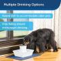 PetSafe Drinkwell Pagoda Cat and Dog Drinking Fountain, 70 oz Capacity Automatic Water Dispenser for Pets, Durable Easy to Clean Ceramic Material, Dual Free Falling Streams, Filters Included
