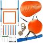 CHEERING PET Dog Agility Equipment, 28 Piece Dog Obstacle Course for Training and Interactive Play Includes Dog Agility Tunnel, Adjustable Hurdles, Poles, Whistle, Rope Toy with Carrying Case