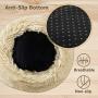 Bathonly Calming Anti-Anxiety Pet Bed, Puppy Bed Faux Fur Cuddler, Donut Bed for Mini and Small Dogs and Cats up to 8 pounds, Tan 15.7''