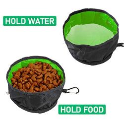 Dprofy Portable Collapsible Dog Travel Bowls - Lightweight Foldable Dog Water Bowl with Zipper, for Small/Large Pet Cat Food Water Feeding Portable Travel Bowl