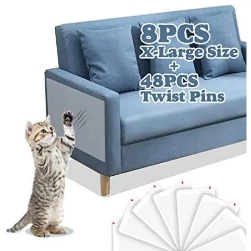 GAMURRY Pet Furniture Protector, 8 Pack Clear Cat Scratch Furniture Protector Pad Deterrent, Cat Scratch Deterrent Self-Adhesive Pads, Cover to Protect The Upholstery Furniture GAMURRY Pet Furniture Protector, 8 Pack Clear Cat Scratch Furniture Protector Pad Deterrent, Cat Scratch Deterrent Self-Adhesive Pads, Cover to Protect The Upholstery Furniture
