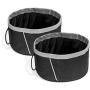 PAWABOO Pet Dog Cat Travel Bowls, [2PACK] 2000 ML Capacity Collapsible Portable Fabric Pet Travel Bowl Feeder for Pet Dog Cat Food or Water, Set of 2