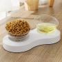 Love Dream Cat Bowls Elevated, Raised Cat Food Bowls with Stand, 0/20° Tilted Cat Food Water Bowl Stress-Free Suit for Cats Small Dogs