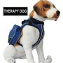haoyueer No Pull Harness Therapy Dog Service Vest Removable Saddle Bag Dogs Backpack Harness