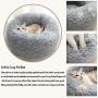Puppy Bed for Small Medium Dog Soothing Dog Bed Calming, Anti-Anxiety Fluffy Deep Sleep Plush Bed with Bamboo Dog Cooling Mat Available