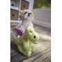 goDog Dragon With Chew Guard Technology Tough Plush Dog Toy, Lime, Small
