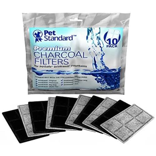 Premium Charcoal Filters for PetSafe Drinkwell Fountains, Pack of 10