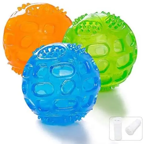 ACEONE Dog Squeaky Ball, Durable Pet Squeak Chew Bouncy Rubber Toy Balls for Small Large Dogs Indestructible Exercise Training Playing ACEONE Dog Squeaky Ball, Durable Pet Squeak Chew Bouncy Rubber Toy Balls for Small Large Dogs Indestructible Exercise Training Playing