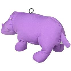 SmartPetLove Tender-Tuffs Big Shots - Tough Plush Dog Toys for Large Breeds - Plump Purple Hippo
