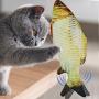 XINZAFEY Fish Cat Toy, Electric Moving Fish, Flopping Fish Cat Toy, Realistic Plush Rocking and Bouncing Fish, Lifelike Interactive Fish Toys, Catnip Toy, Fun Toy for Children Gold
