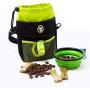 PERRAMA Dog Treat Bag, Training Pouch for Small and Large Dogs with Clicker and Collapsible Food Bowl BPA Free – Pet Treats Tote Bag with Waist and Shoulder Reflective Straps and Belt Clip