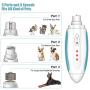 BOSI Dog Nail Grinder, Professional Low Noise Pet Nail Clipper with LED Light, 3-Speeds Electric Pet Nail Trimmer Painless Paws Grooming & Smoothing for Small Medium Large Dogs & Cats (Sky-Blue)
