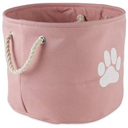 Bone Dry Pet Storage Collection Collapsible Bin, Medium Round, Rose