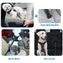 Dog Seat Belt, Upgrade 3-in-1 Adjustable Pet Safety Belt with Heavy Duty Hardware and Swivel Aluminum Carabiner, Buffer Strip to keep Cat & Dog Secure. Vehicle Seat Belt for Small Medium Large Dogs