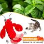 Revorit Flippity Lobster Cat Toy, Electric Moving Realistic Flopping Fish Toy, Interactive Lobster Catnip Cat Toy for Indoor Cats Kitten