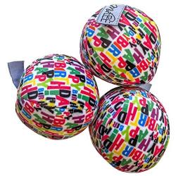 Midlee Plush Birthday Balls Dog Toy- Set of 3