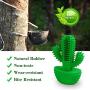 N / A Cactus Dog Toothbrush, Dog Chew Teeth Cleaning Stick, Dental Oral Care Brushing Bite Resistant Cleaning Toys, Natural Rubber Squeaky Cactus Shaped Molar Stick for Medium Large Dogs Pet.