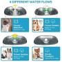 Cat Dog Water Fountain with LED Light, Ultra Quiet&Re-Circulating, Triple Filtration Automatic Drinking Dispenser for Pets (2.5L)