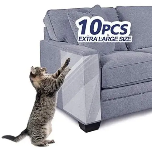 FOCUSPET Furniture Protectors from Cats, Cat Scratch Deterrent Sheet | Double-Sided Training Tape an-ti Pet Scratch for Couch Furniture Protector 6Pcs/10Pcs, 17''x12''+17''x10'' FOCUSPET Furniture Protectors from Cats, Cat Scratch Deterrent Sheet | Double-Sided Training Tape an-ti Pet Scratch for Couch Furniture Protector 6Pcs/10Pcs, 17''x12''+17''x10''