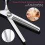 Dog Grooming Scissors Kit, Gifts for Dogs, 9 in 1 Professional Pet Grooming Scissors Tool Set for Dogs Cats, Cutting Curved Scissors Thinning Shears Grooming Comb