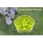 Dog Bowls Slow Down Feeding Pet Bowl Fun Eating No Chock Food Bowl Slow Feeder Bowl(A001 Green)