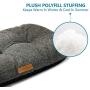 HIPIPET Puppy Bed for Small/Medium Dogs Nonskid Bottom Linen Dog Crate Bed Mat, Breathable Dog Pillow Mattress, Ideal as Dog Bed Insert