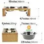 Prosumers Choice Bamboo Adjustable Height Dog Bowls and Stand - 4.7 to 7.7 Inches Tall Prosumers Choice Bamboo Adjustable Height Dog Bowls and Stand - 4.7 to 7.7 Inches Tall