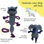 rocket & rex Chew Toys for Dog and Puppy. Teething, Gums, Dog Teeth Cleaning. Variety Packs That May Include Rope Toys, Stuffing Free Toys, Squeakers, Balls. (Unicorn)