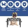 Adjustable Raised Pet Bowls - for Dogs and Cats - Elevated Stainless Steel Pet Feeder with 2 Bowls, Available in 16 inch, 11.8 inch, 6 inch for Small Medium Large Dogs