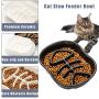 DotPet Cats Slow Feeder Bowl, Unique Fish-Bone Fun Interactive Design Ceramic Cat Dog Anti-Gulping Healthy Eating Diet Slow Feeder Ceramic Cat Bowl, Against Bloat, Indigestion and Obesity