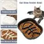DotPet Cats Slow Feeder Bowl, Unique Fish-Bone Fun Interactive Design Ceramic Cat Dog Anti-Gulping Healthy Eating Diet Slow Feeder Ceramic Cat Bowl, Against Bloat, Indigestion and Obesity